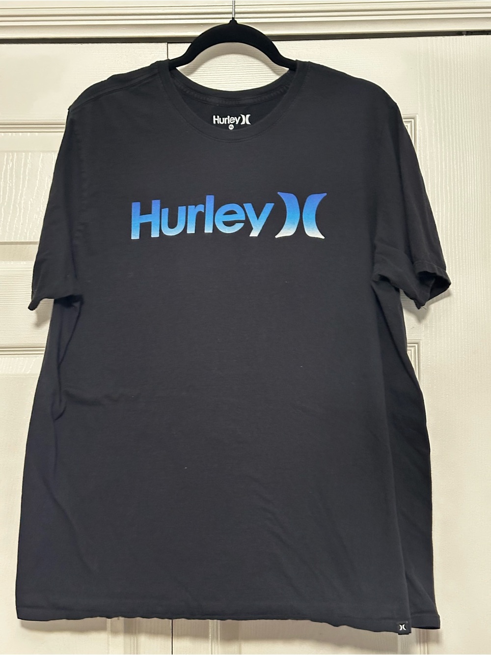 Hurley Graphic Logo Short Sleeve Tee T-shirt in Black Size XL VGUC